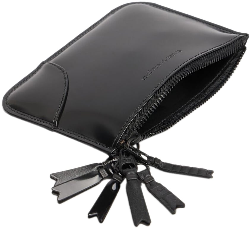Comme des Garçons Card holder in black leather Zwart