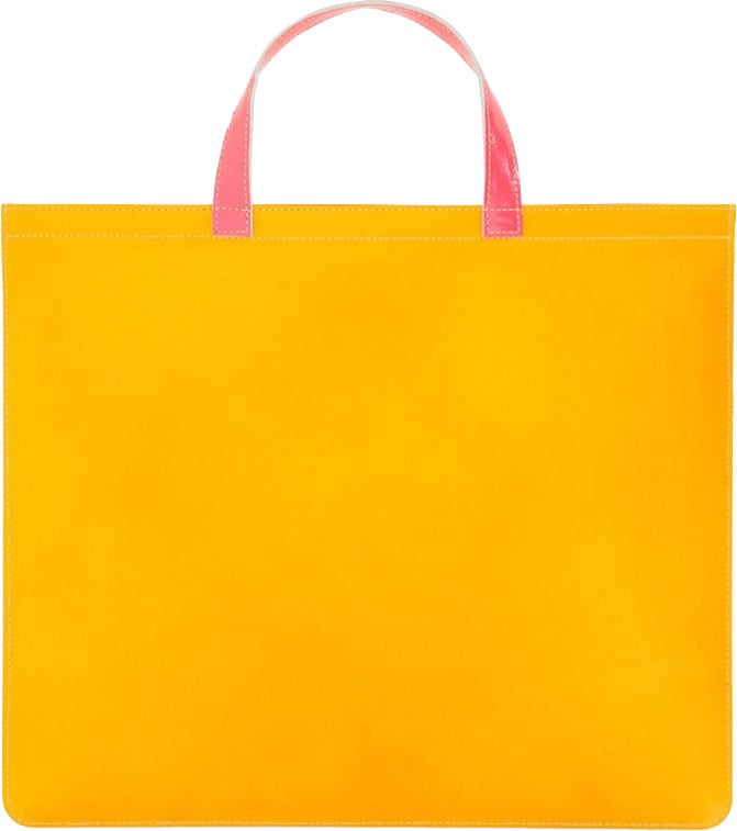 Comme des Garçons Super Fluo Leather Tote Bag Geel