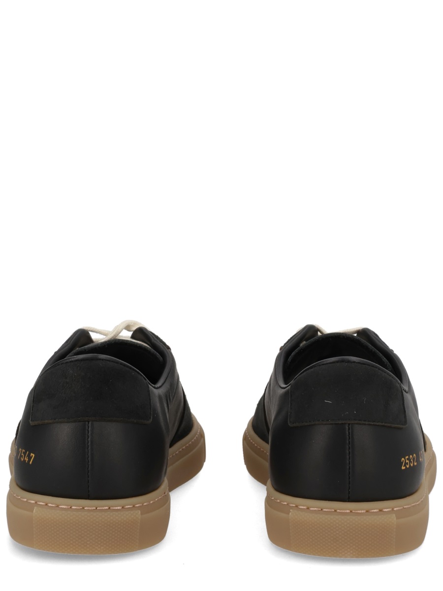 Common Projects Black Bball Suede Accents Low-Top Sneakers Zwart