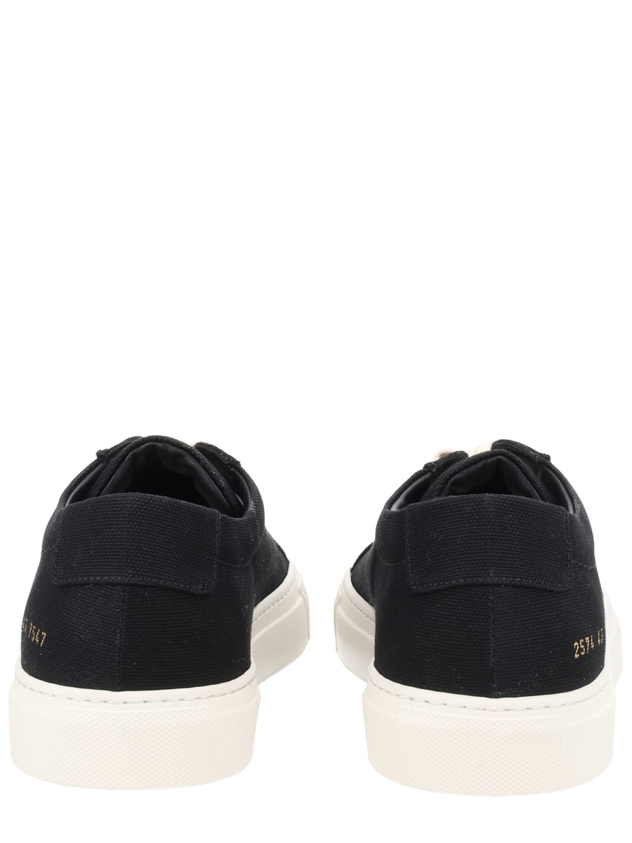 Common Projects Black Achilles Cotton Low-Top Sneakers Zwart