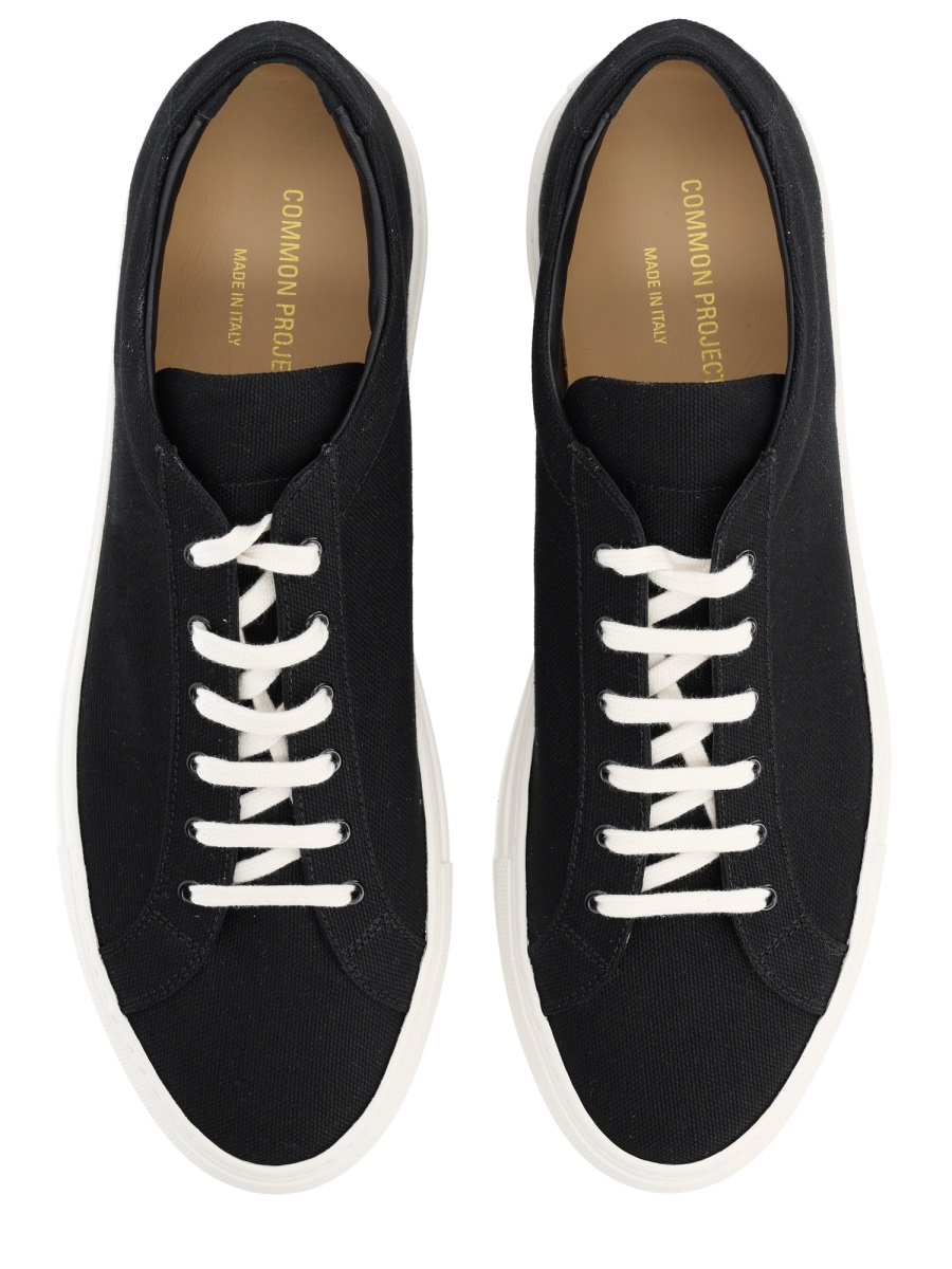 Common Projects Black Achilles Cotton Low-Top Sneakers Zwart