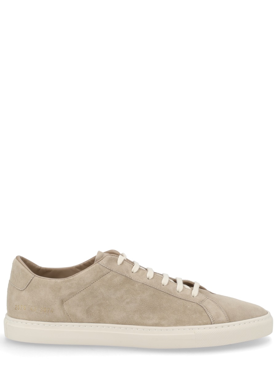 Common Projects White Achilles Suede Low-Top Sneakers Neutraal