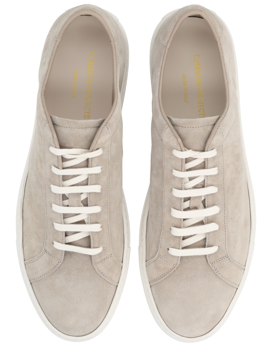 Common Projects White Achilles Suede Low-Top Sneakers Neutraal