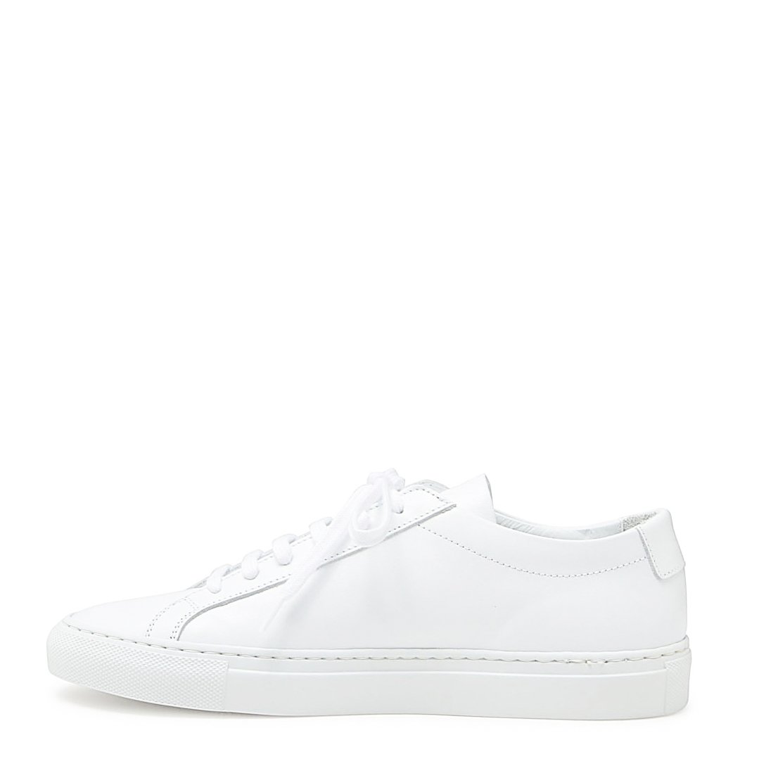 Common Projects White Achilles Leather Low-Top Sneakers Wit