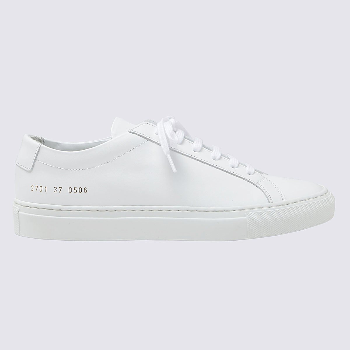 Common Projects White Achilles Leather Low-Top Sneakers Wit