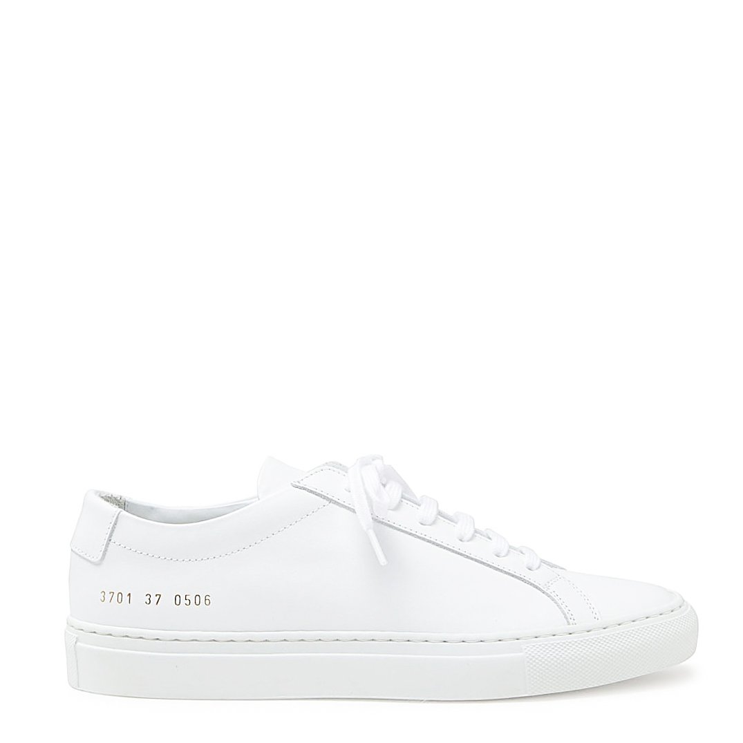 Common Projects White Achilles Leather Low-Top Sneakers Wit