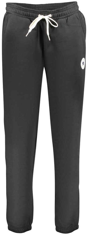 Converse Black Cotton Women's Trousers Zwart