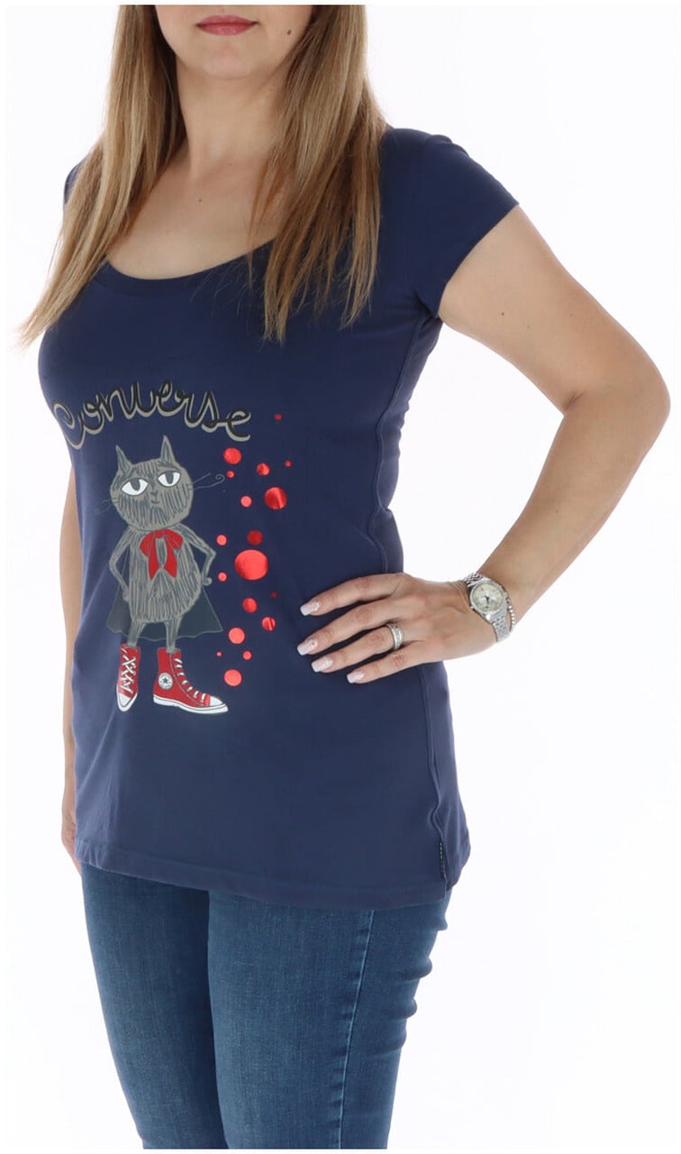 Converse Women T-Shirt Blauw