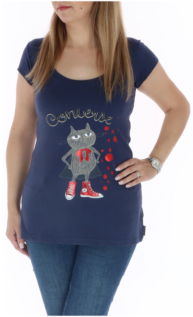 Converse Women T-Shirt Blauw