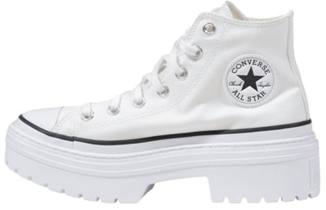 Converse White Fabric Chunky Sneakers Wit