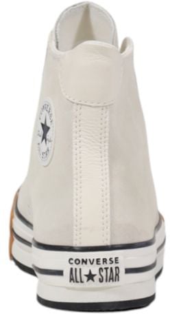 Converse Cream Leather High Top Sneakers Beige