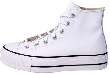 Converse White Polyethylene Platform Sneakers Wit