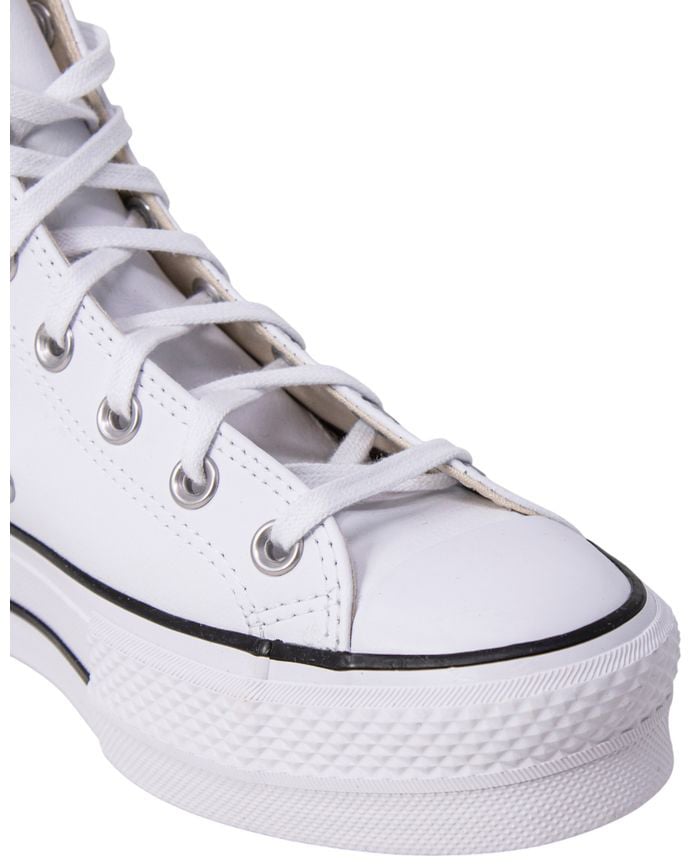 Converse White Polyethylene Platform Sneakers Wit