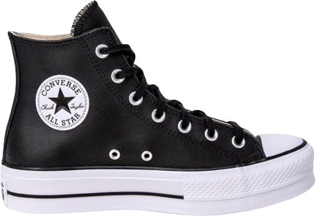 Converse Black Polyethylene Platform Sneakers Zwart