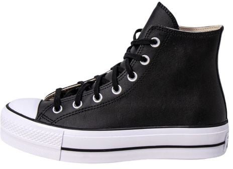 Converse Black Polyethylene Platform Sneakers Zwart