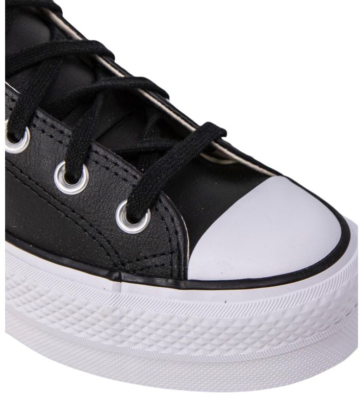 Converse Black Polyethylene Platform Sneakers Zwart