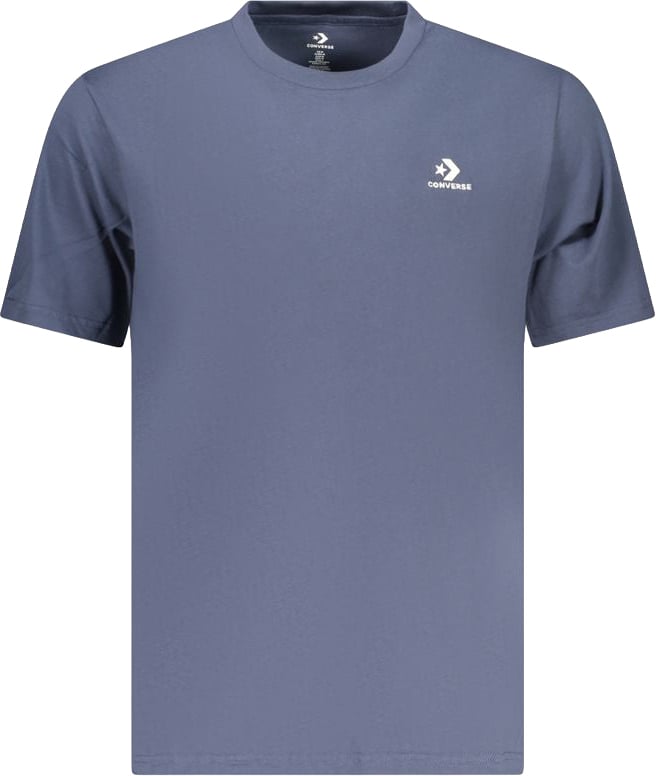 Converse Blue Cotton Men T-Shirt Blauw