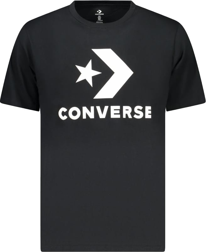 Converse Converse Black Cotton Men T-Shirt Zwart