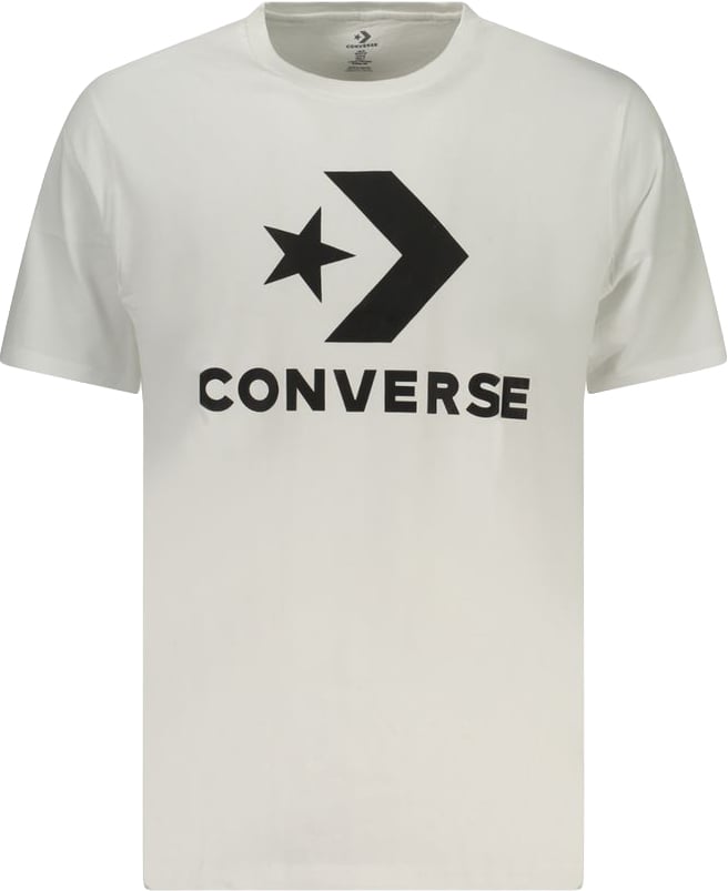 Converse Bianco Cotton Men T-Shirt Wit