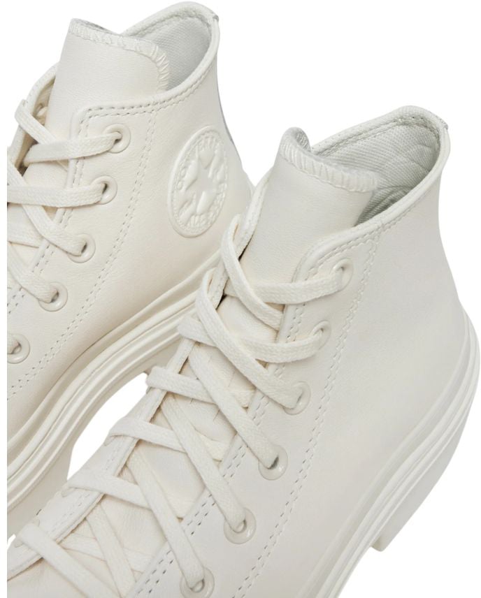 Converse White Recycled Leather High Heel Pumps Wit