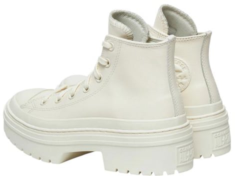Converse White Recycled Leather High Heel Pumps Wit
