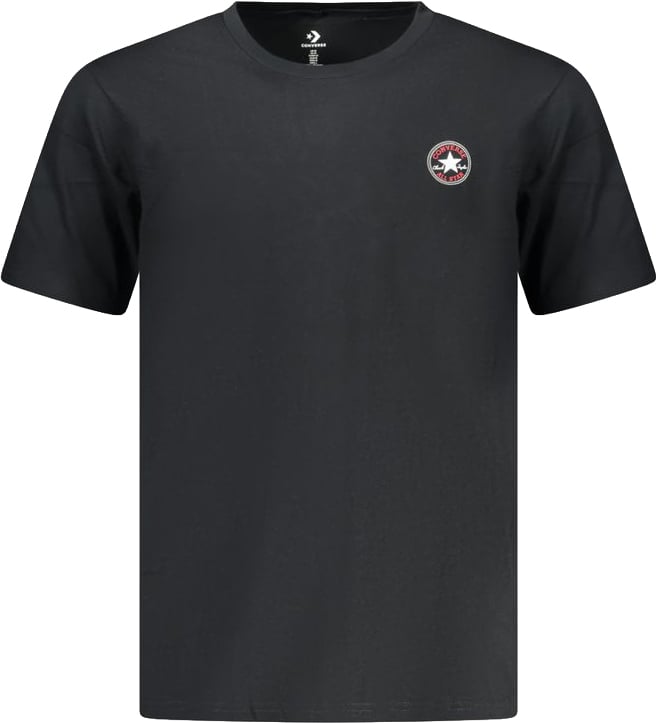 Converse Black Cotton Men T-Shirt Zwart