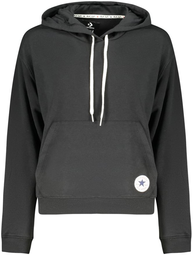 Converse Black Cotton Women's Sweatshirt Zwart