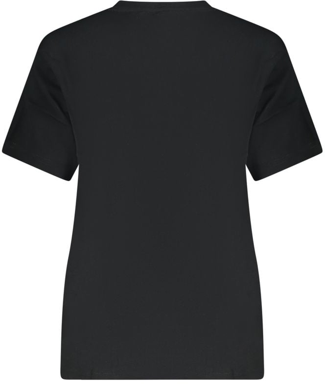 Converse Black Cotton Women's T-Shirt Zwart