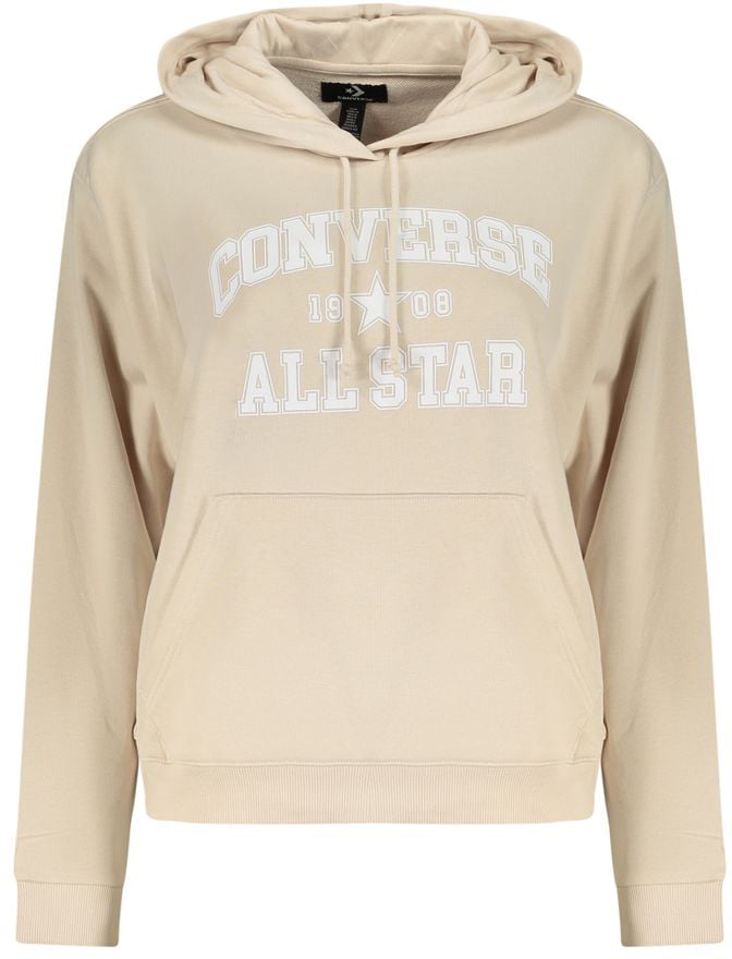 Converse Beige Cotton Women's Hoodie Beige