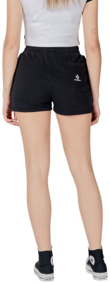 Converse Black Cotton Bermuda Shorts Zwart