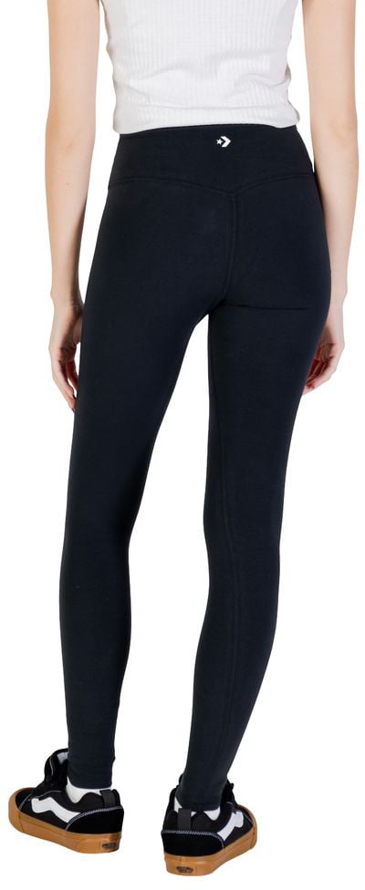 Converse Black Cotton Leggings Zwart