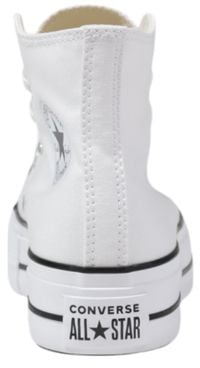 Converse White Polyester Platform Sneakers Wit