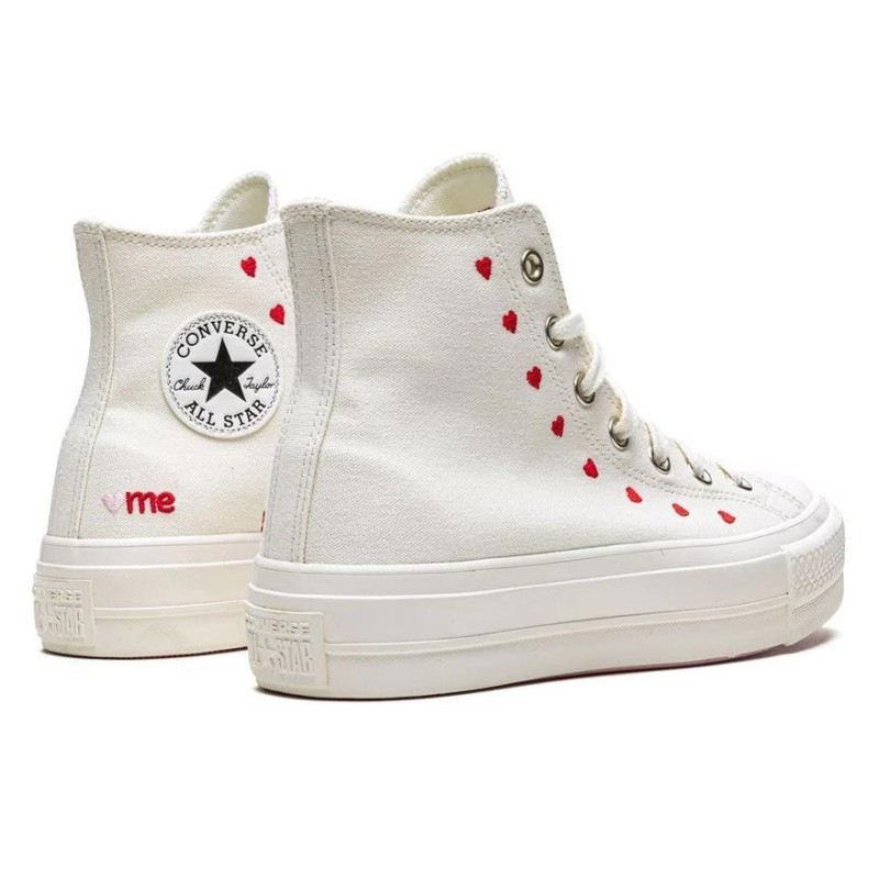Converse Converse Chuck Taylor All-Star Lift Hi White Red Wit