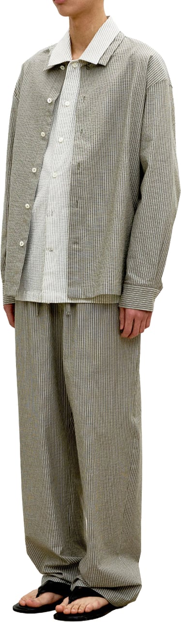 Coor Camicia Louge Stripe Cotton Khaki Bruin