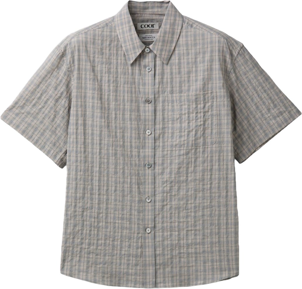 Coor Camicia SS Alternative Wrinkle Washed Khaki Beige Beige