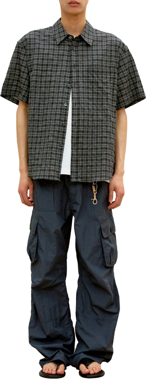 Coor Pantalone Multi-Pocket Stitch Pointed Blu Grey Blauw