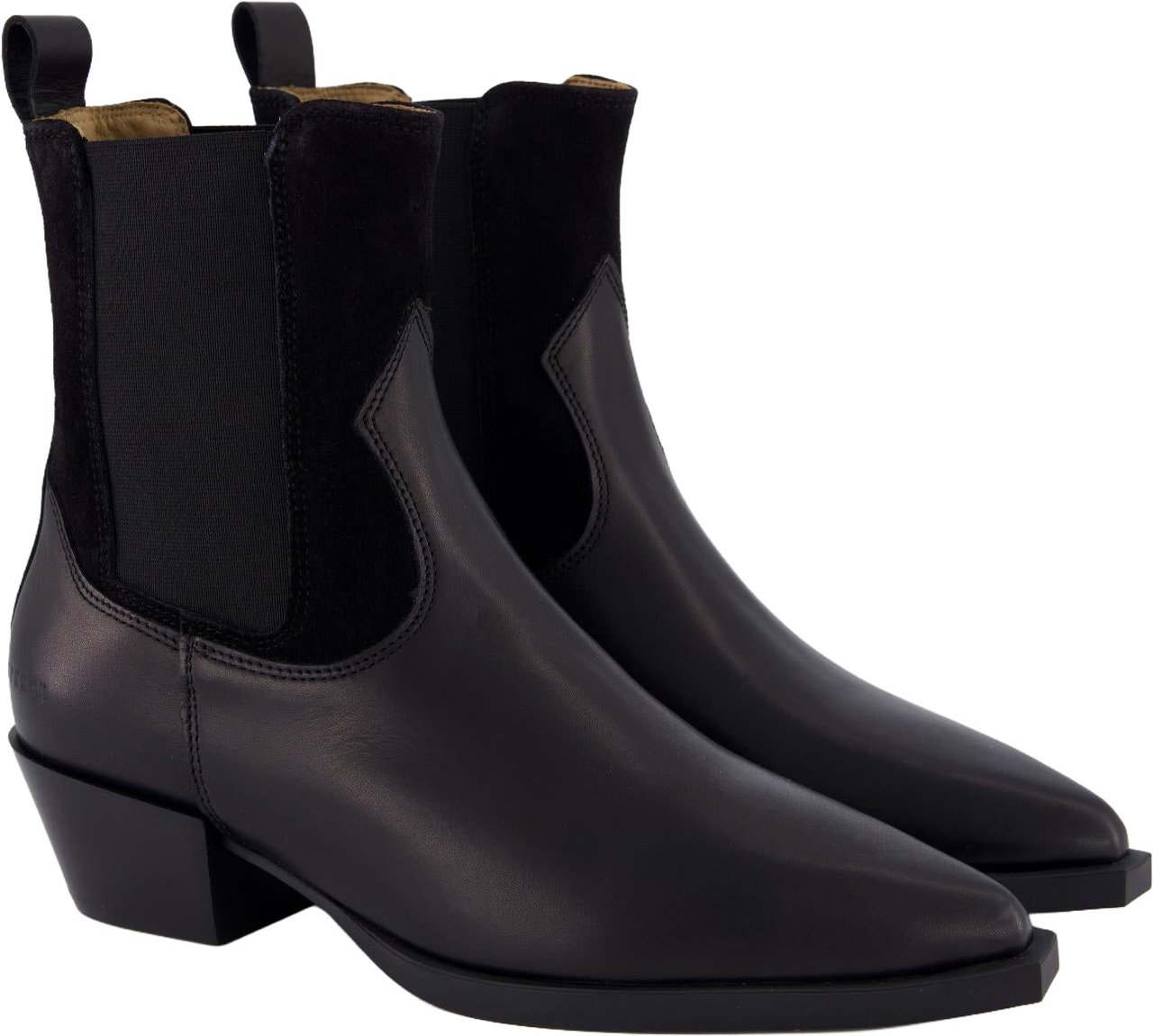 Copenhagen Studios Dames Leather Mix Booty Zwart