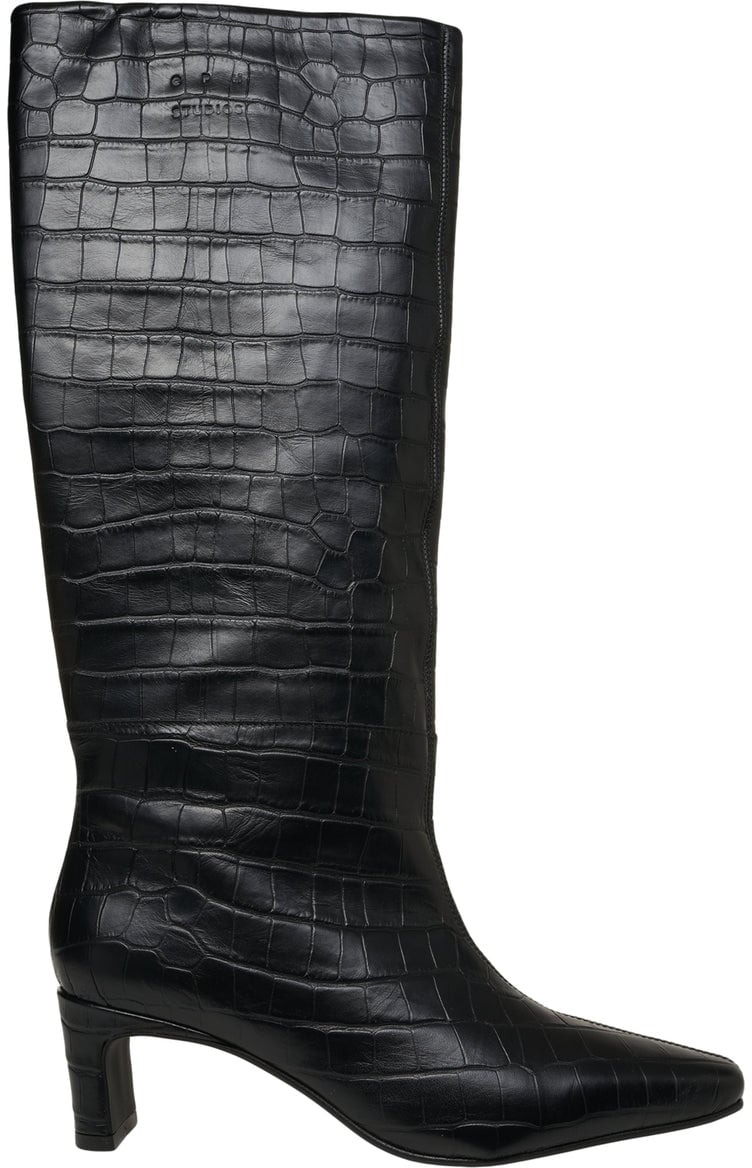 Copenhagen Boots with croco effect Zwart
