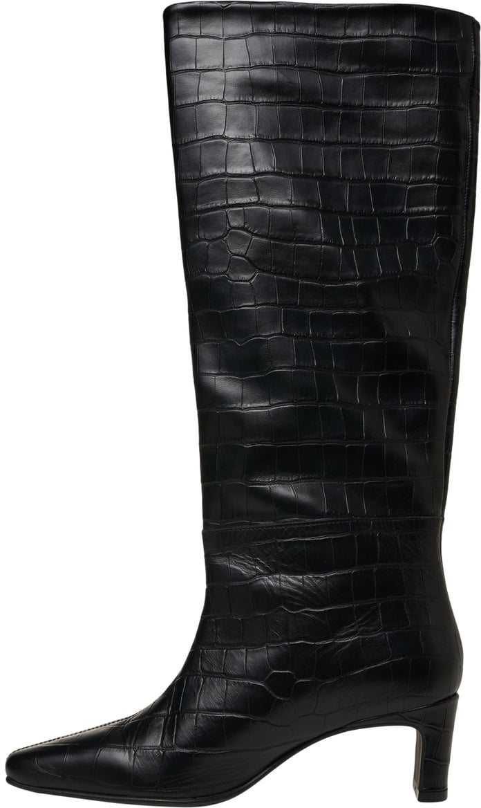 Copenhagen Boots with croco effect Zwart