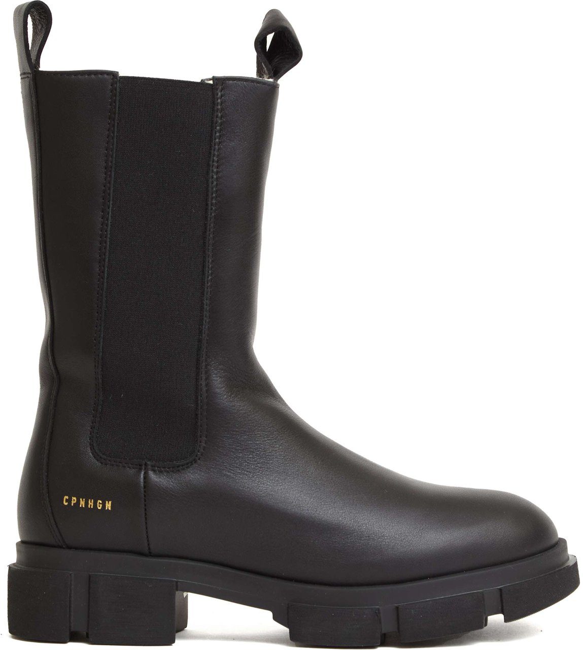Copenhagen Chelsea Boot Pelle Nera Con Teddy Interno Zwart