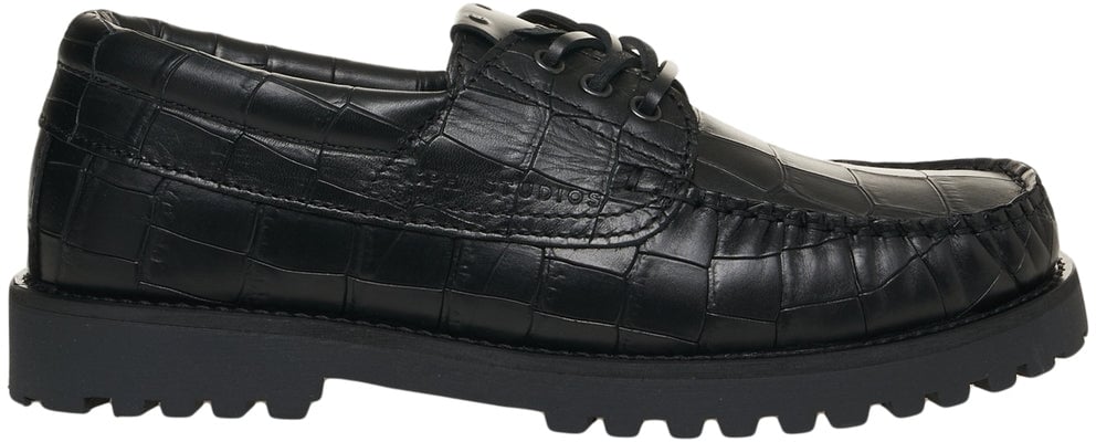 Copenhagen Lace-up shoes in croco look Zwart