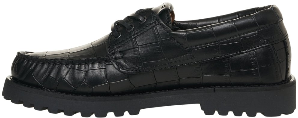 Copenhagen Lace-up shoes in croco look Zwart