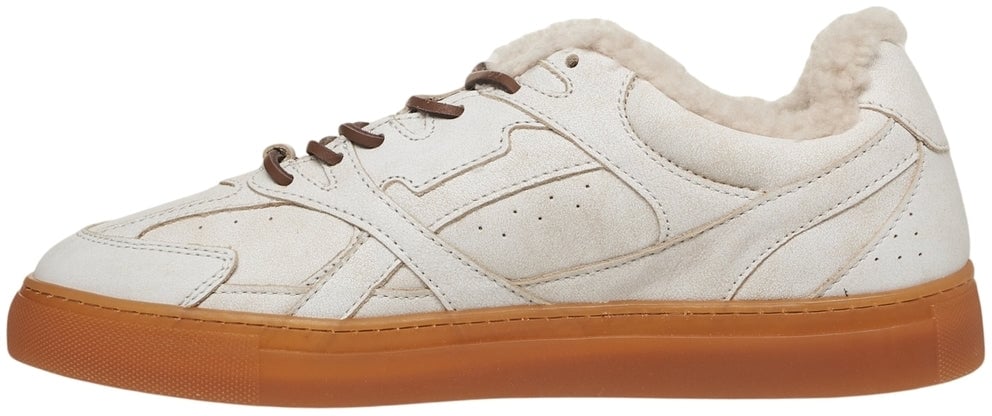 Copenhagen Leather sneakers with fur Wit