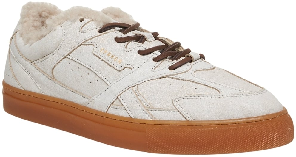 Copenhagen Leather sneakers with fur Wit