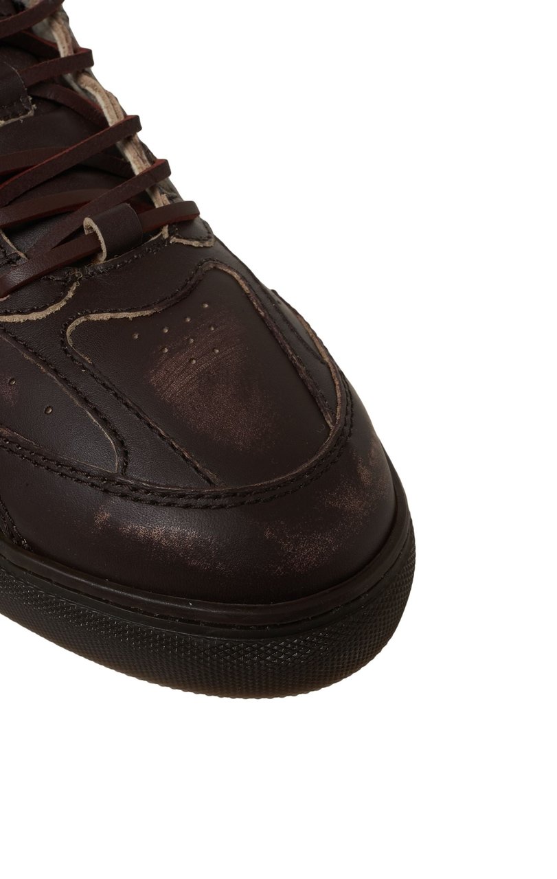Copenhagen Leather sneakers with fur Bruin