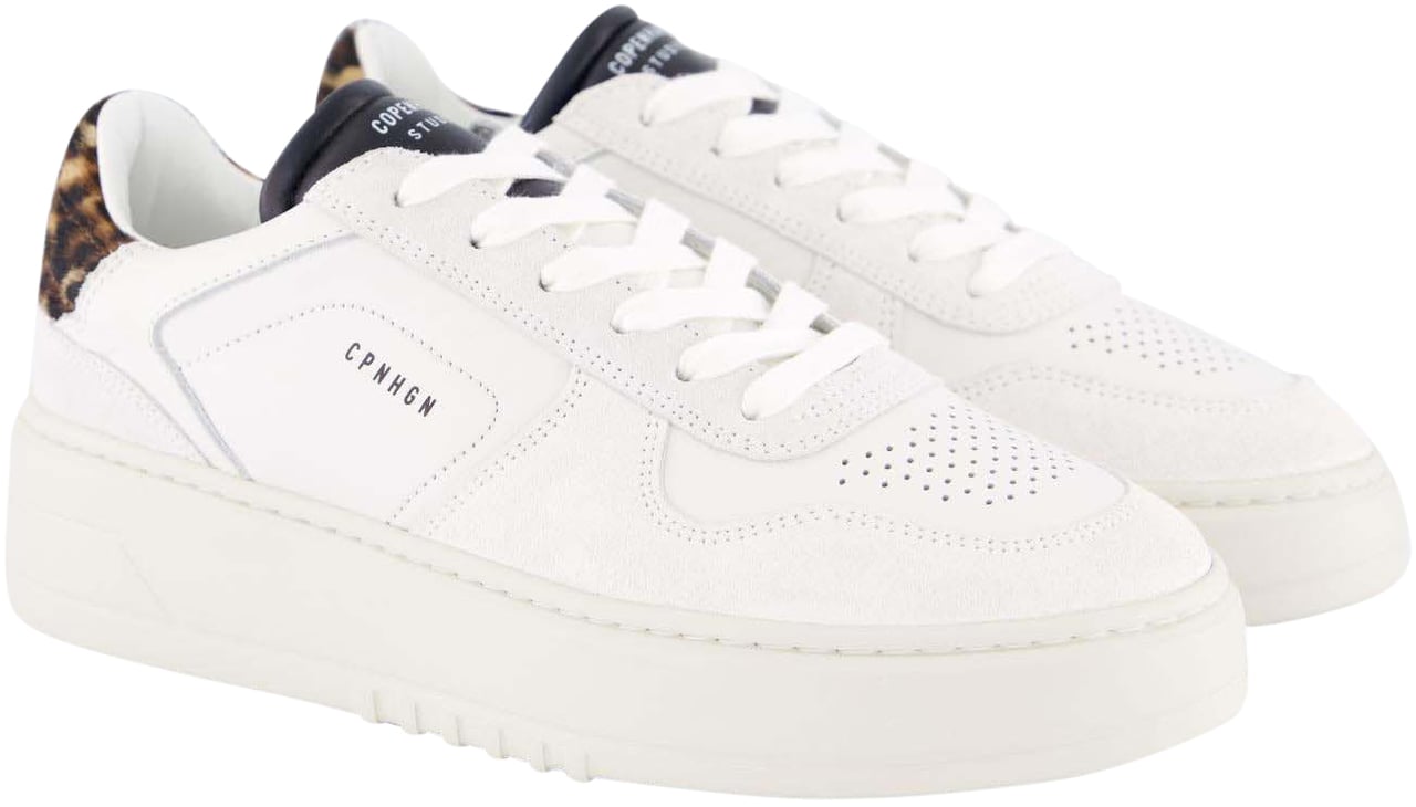 Copenhagen Dames CPH75 Sneaker White/Leopard Wit