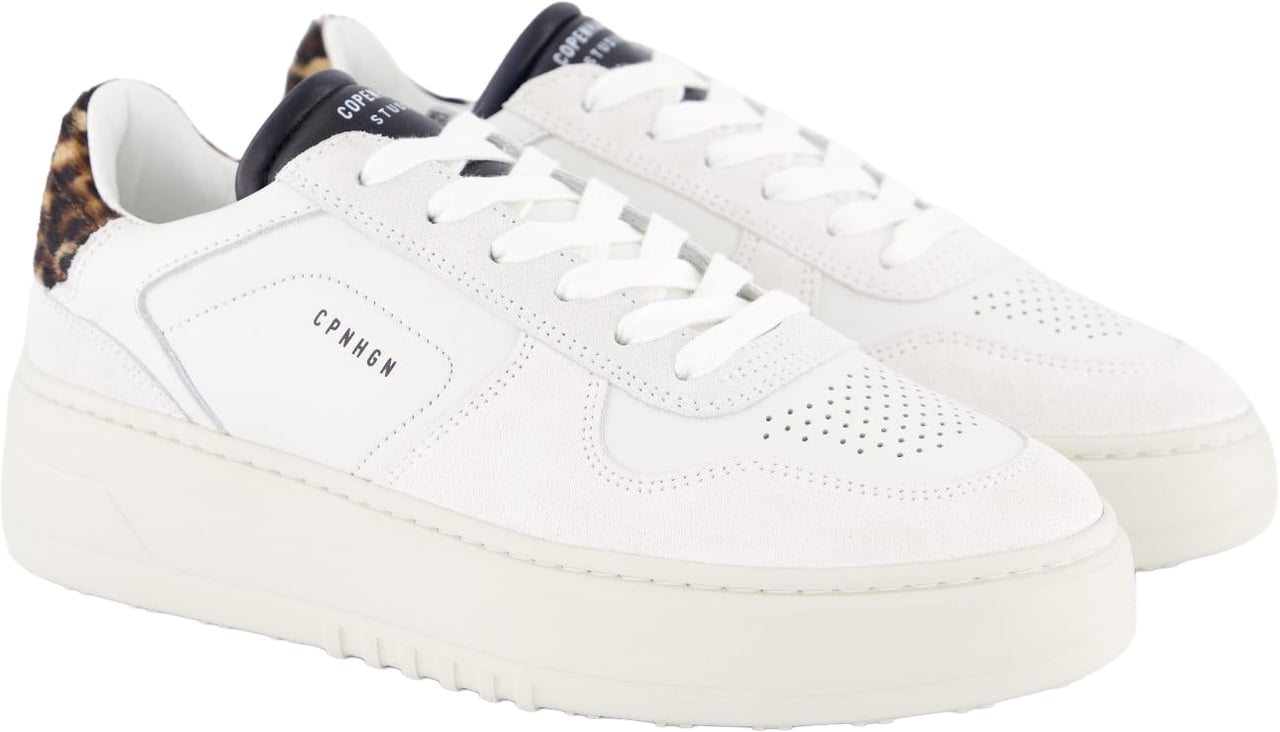 Copenhagen Studios Dames CPH75 Sneaker White/Leopard Wit