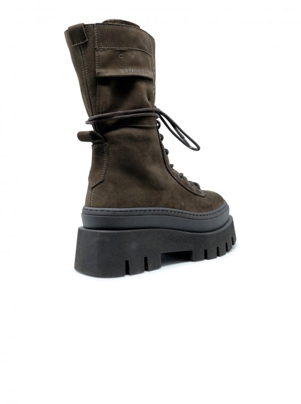 Copenhagen COPENHAGEN F5CPH691 NABUC CHOCOLATE LACE UP MID BOOTS Bruin