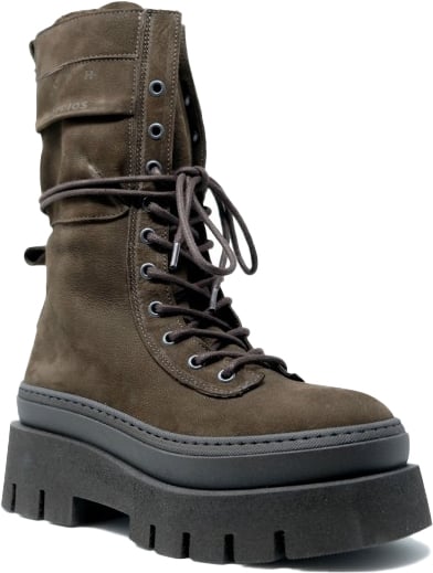 Copenhagen COPENHAGEN F5CPH691 NABUC CHOCOLATE LACE UP MID BOOTS Bruin