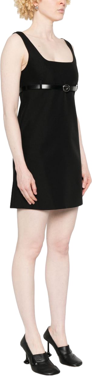 Coperni Mini Dress with Square Neckline Zwart